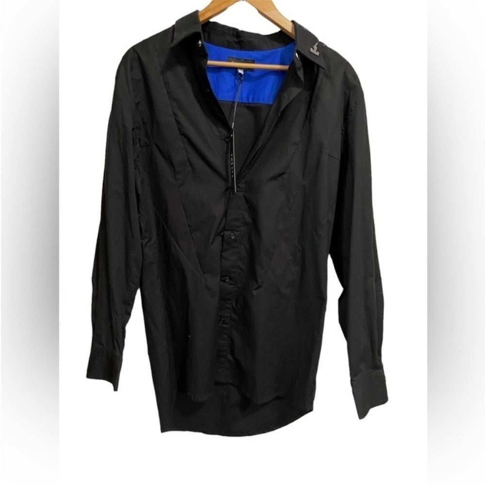 Tackma‎ Black Long Sleeves Button Down Casual Shirt Size L